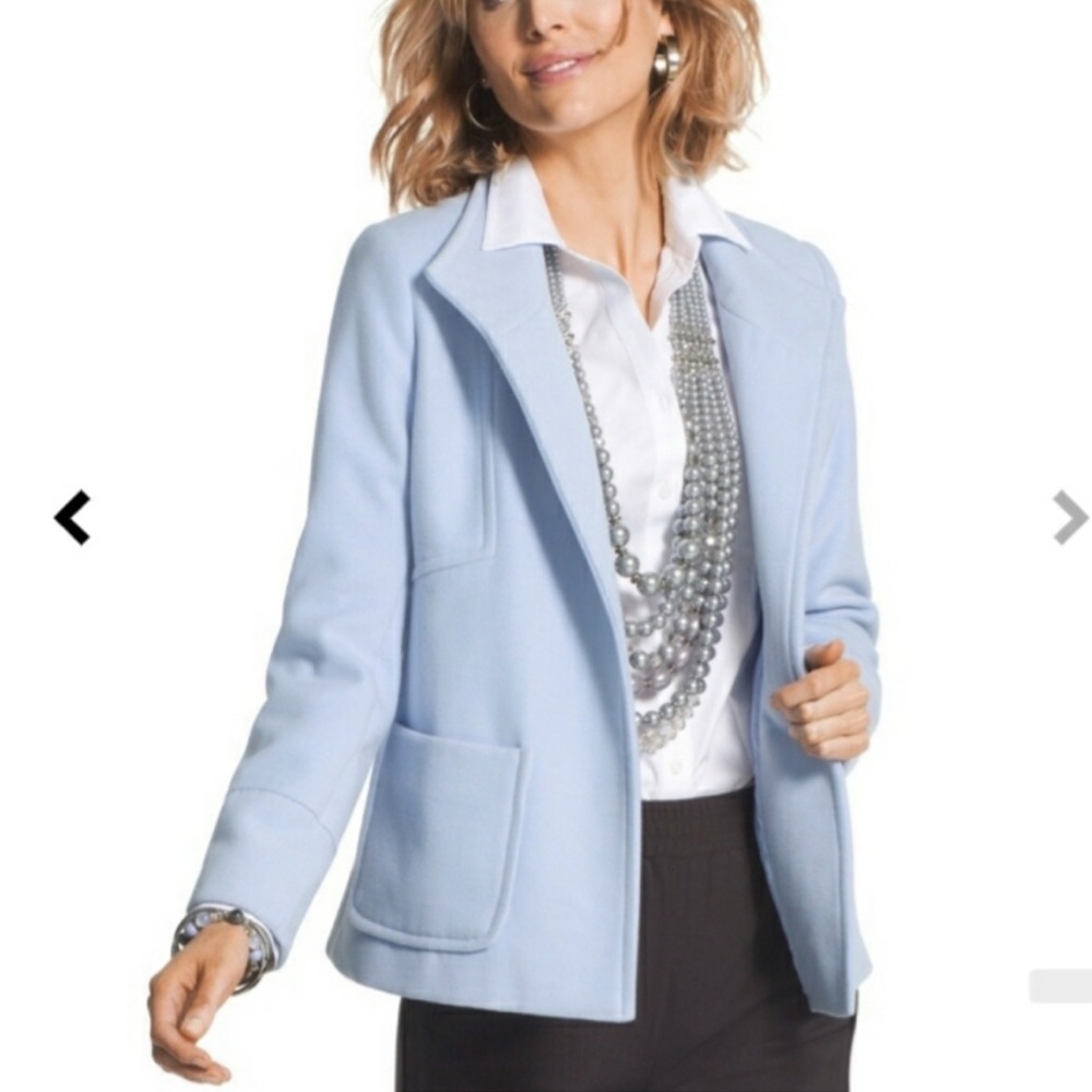 Chicos Light Blue Blazer Jacket size small